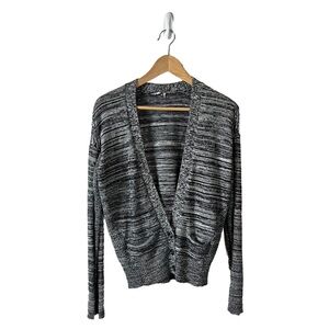 IRO Marled Cardigan Sweater Cut Out Shoulder